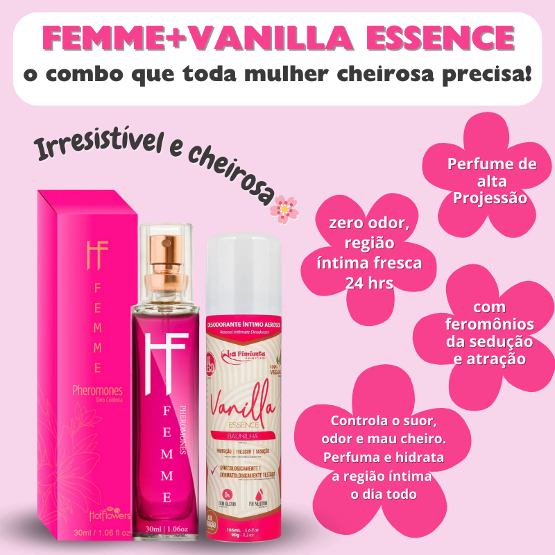 Kit Perfume Femme + Desodorante Íntimo Vanilla Essence