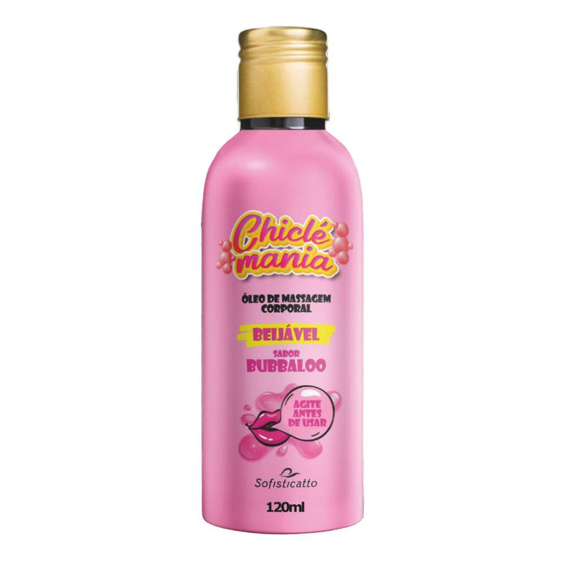 Óleo Beijável Para Massagem Chiclé Mania 120ml